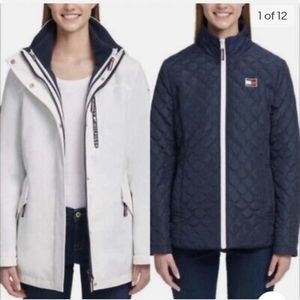 Tommy Hilfiger white and navy blue 3 in 1 jacket